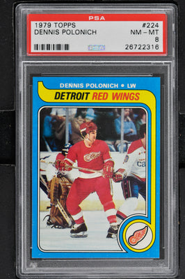 1979 Topps  Hockey #224 Dennis Polonich - PSA 8 - RC000001487