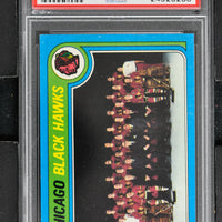 1979 Topps  Hockey #247 Chicago Blackhawks - Team Checklist - PSA 8 - RC000001498