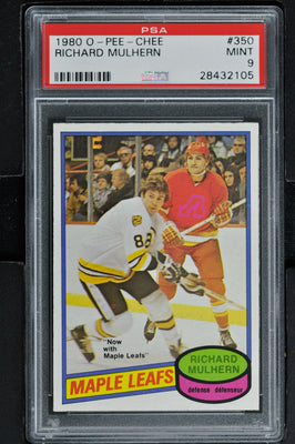 1980 O-Pee-Chee  Hockey #350 Richard Mulhern - PSA 9-RC000001555