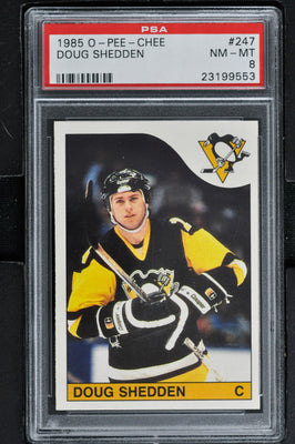 1985 O-Pee-Chee  Hockey #247 Doug Shedden - PSA 8 - RC000001632