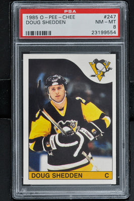 1985 O-Pee-Chee  Hockey #247 Doug Shedden - PSA 8 - RC000001633