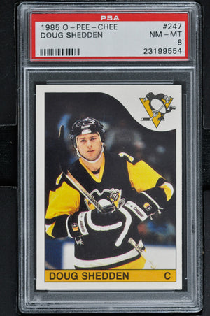 1985 O-Pee-Chee  Hockey #247 Doug Shedden - PSA 8 - RC000001633