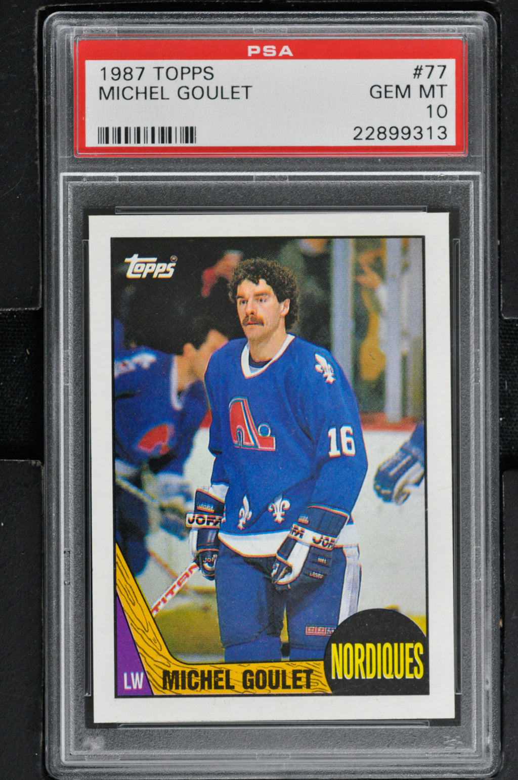 1987 Topps  Hockey #77 Michel Goulet - PSA 10 - RC000001674