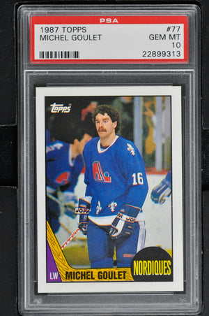 1987 Topps  Hockey #77 Michel Goulet - PSA 10 - RC000001674