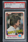 1981 O-Pee-Chee  Hockey #322 Rene Robert - PSA 8 - RC000001783