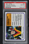 1981 Topps  Hockey #64 Thomas Gradin - Canucks Scoring Leaders - PSA 10 - RC000001807