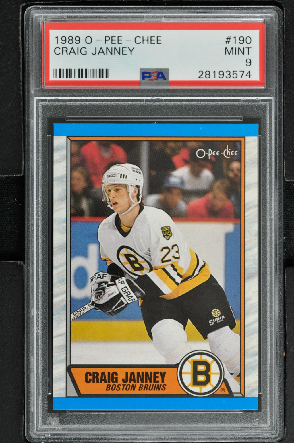 1989 O-Pee-Chee  Hockey #190 Craig Janney RC - PSA 9 - RC000001869