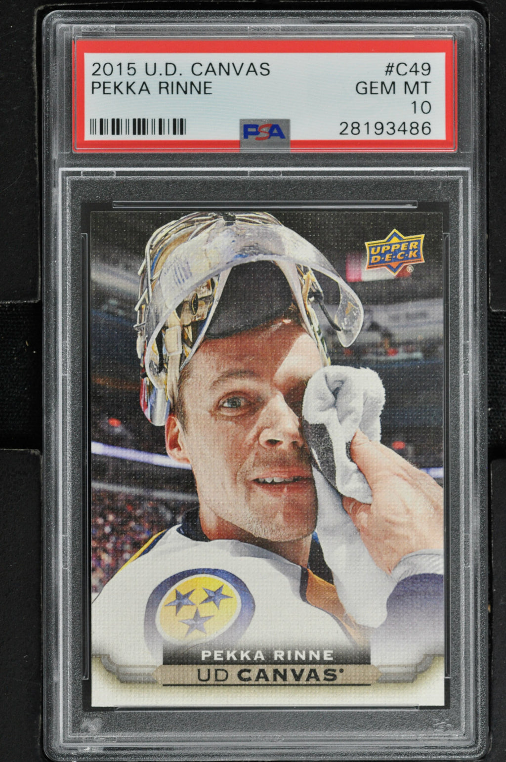 2015 Upper Deck Series 1 Canvas Hockey #C49 Pekka Rinne - PSA 10 - RC000001921