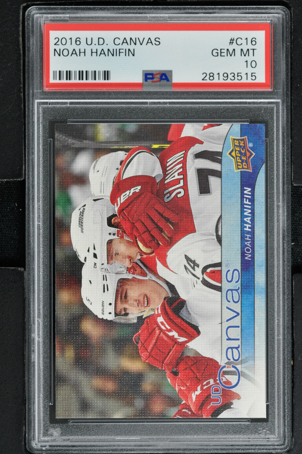 2016 Upper Deck Series 1 Canvas Hockey #C16 Noah Hanifin - PSA 10 - RC000001950