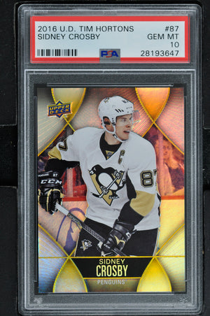 2016 Upper Deck Tim Hortons Hockey #87 Sydney Crosby - PSA 10 - RC000001977