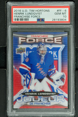 2016 Upper Deck Tim Hortons Franchise Force Hockey #FF-6 Henrik Lundqvist - PSA 10 - RC000001996