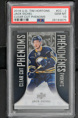 2016 Upper Deck Tim Hortons Clear Cut Phenoms Hockey #CC-2 Jack Eichel - PSA 10 - RC000002006