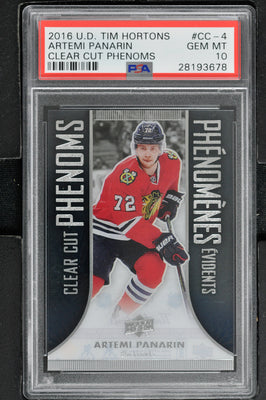 2016 Upper Deck Tim Hortons Clear Cut Phenoms Hockey #CC-4 Artemi Panarin - PSA 10 - RC000002009