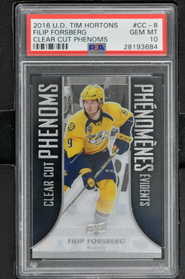 2016 Upper Deck Tim Hortons Clear Cut Phenoms Hockey #CC-8 Filip Forsberg - PSA 10 - RC000002015