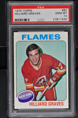 1975 Topps  Hockey #62 Hilliard Graves - PSA 10 - RC000002092