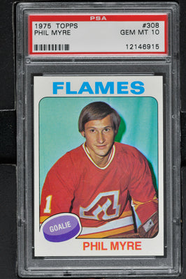 1975 Topps  Hockey #308 Phil Myre - PSA 10 - RC000002094