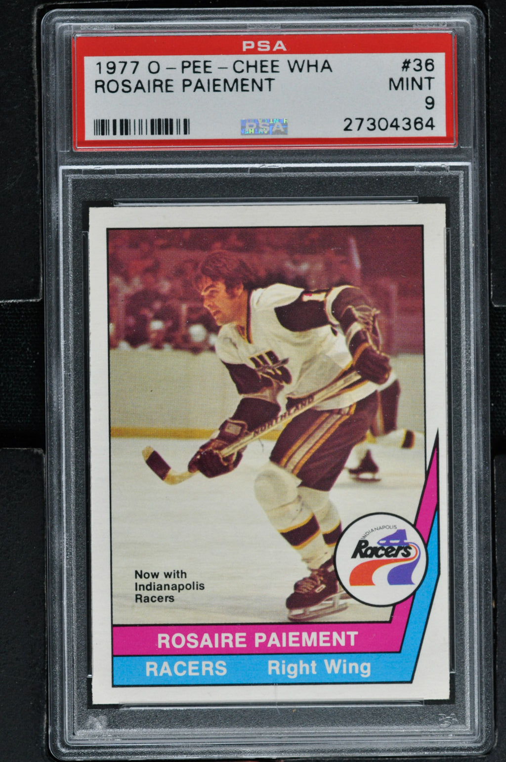 1977 O-Pee-Chee - WHA  Hockey #36 Rosaire Paiement - PSA 9 - RC000002112