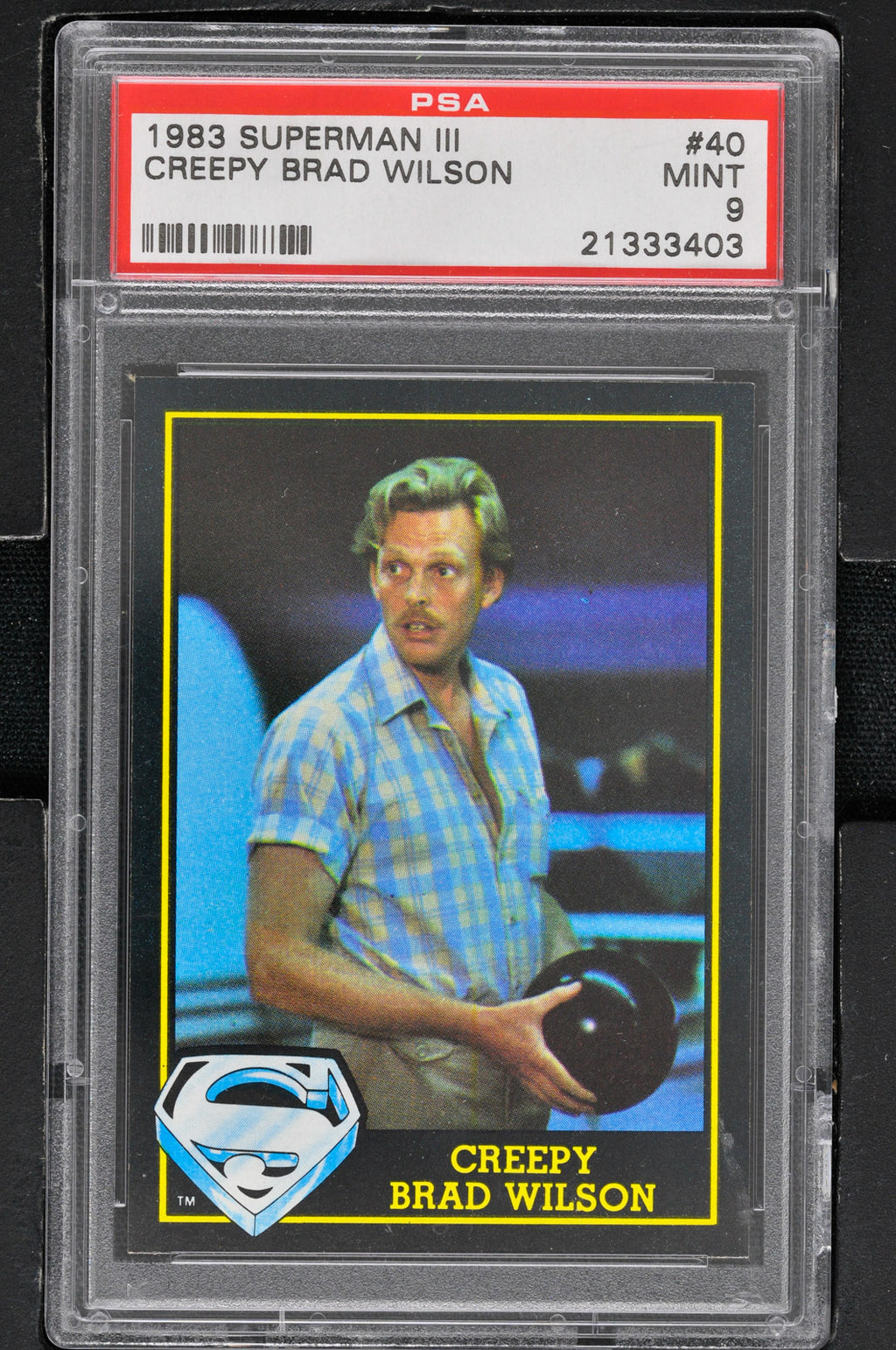 1983 - Topps Superman 3 #40 Creepy Brad Wilson - PSA 9