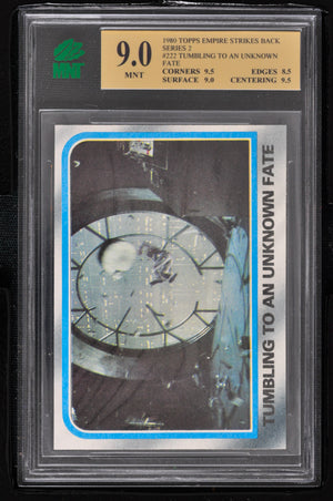 1980 Topps Star Wars ESB Series 2 - #222 Tumbling To An Unknown Fate - MNT 9
