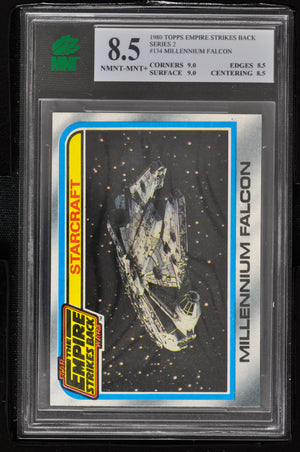 1980 Topps Star Wars ESB Series 2 - #134 Millennium Falcon - MNT 8.5