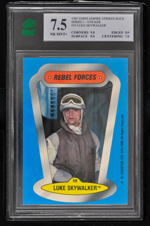 1980 Topps Star Wars ESB Series 2 Sticker #59 Luke Skywalker - MNT 7.5