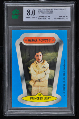 1980 Topps Star Wars ESB Series 2 Sticker #60 Princess Leia - MNT 8