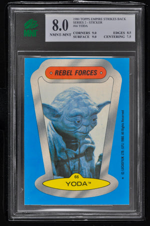1980 Topps Star Wars ESB Series 2 Sticker #66 Yoda - MNT 8