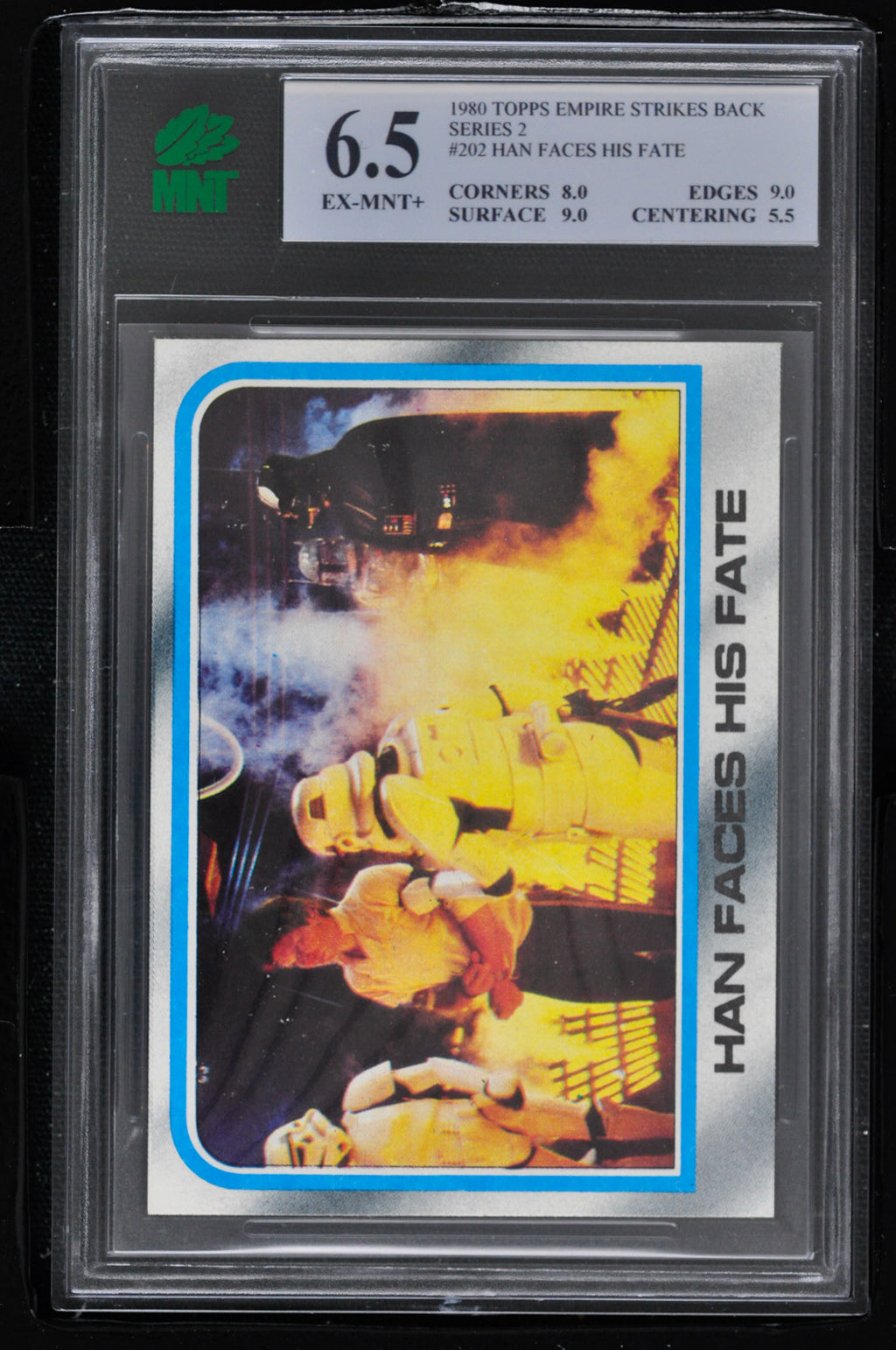 1980 Topps Star Wars ESB Series 2 #202 Han Faces His Fate - MNT 6.5