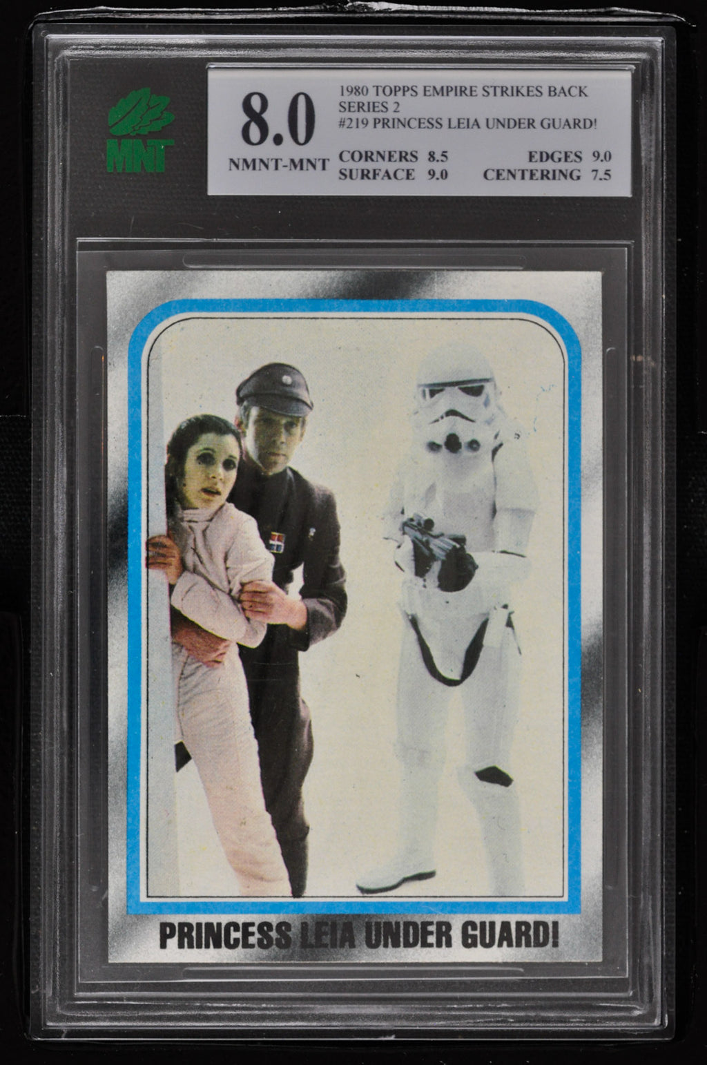 1980 Topps Star Wars ESB Series 2 #219 Princess Leia Under Guard! - MNT 8