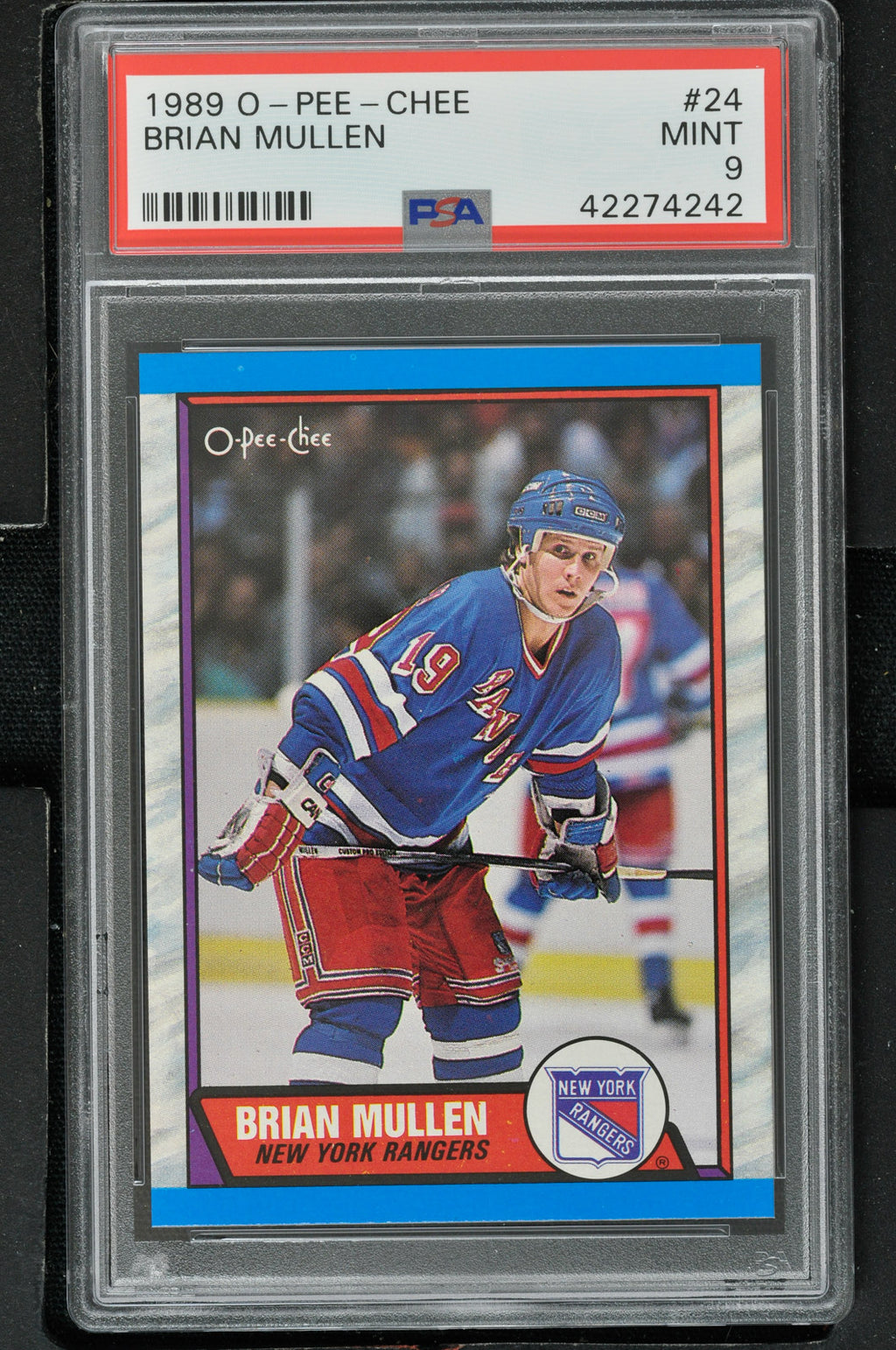 1989 - O-Pee-Chee Hockey #24 Brian Mullen - PSA 9 - ONLY 2 GRADED