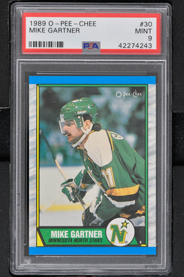 1989 - O-Pee-Chee Hockey #30 Mike Gartner - PSA 9