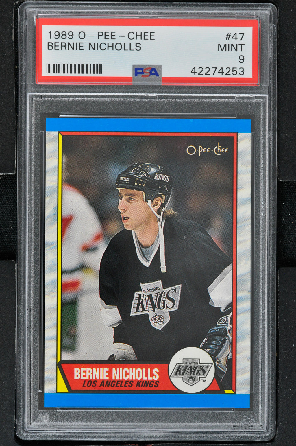1989 - O-Pee-Chee Hockey # 47 Bernie Nicholls - PSA 9 - ONLY 5 GRADED