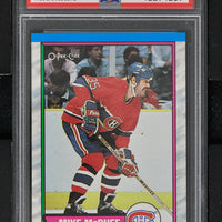 1989 - O-Pee-Chee Hockey # 84 Mike McPhee - PSA 9