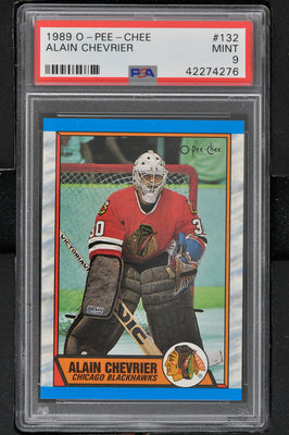 1989 - O-Pee-Chee Hockey #132 Alain Chevrier - PSA 9 - ONLY 4 GRADED