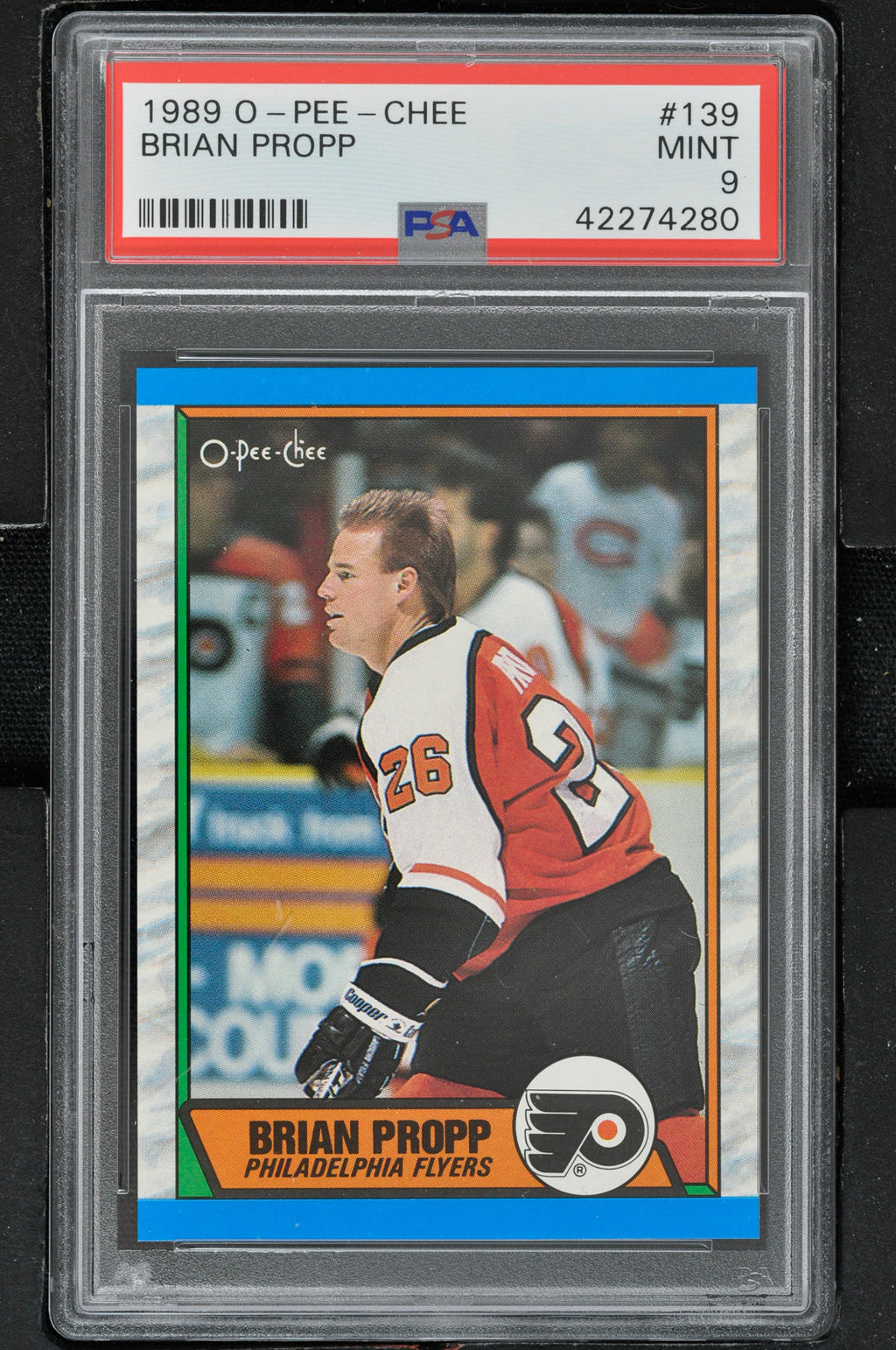 1989 - O-Pee-Chee Hockey #139 Brian Propp - PSA 9 - ONLY 4 GRADED