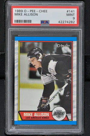 1989 - O-Pee-Chee Hockey #141 Mike Allison - PSA 9 - ONLY 3 GRADED